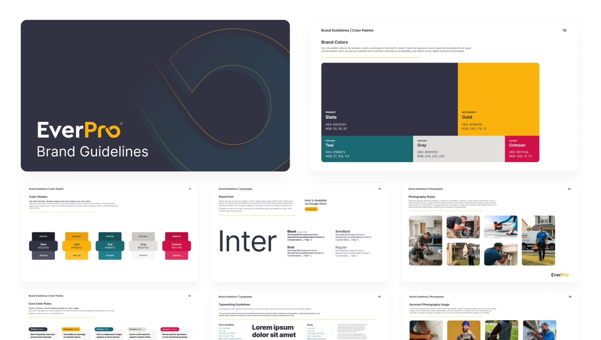 Brand guidelines spread