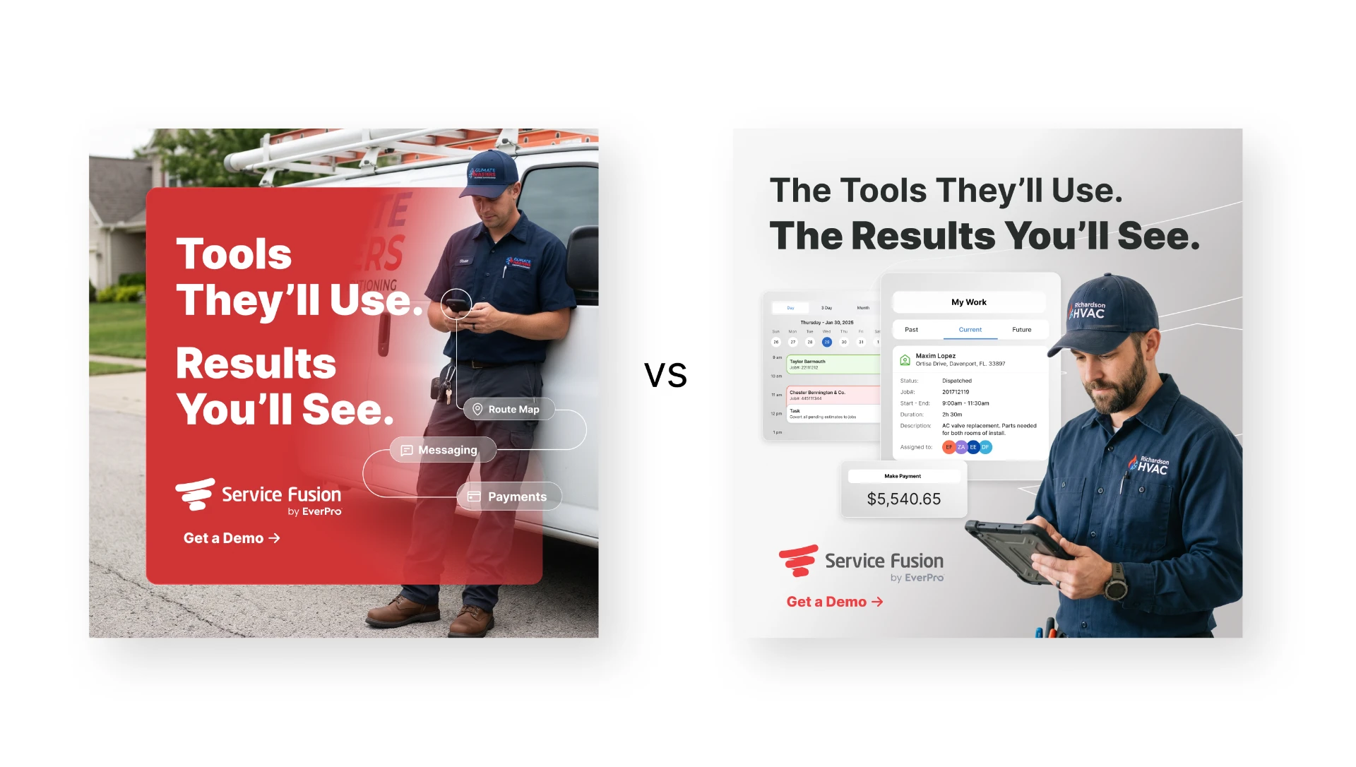 Service Fusion — refreshed creative